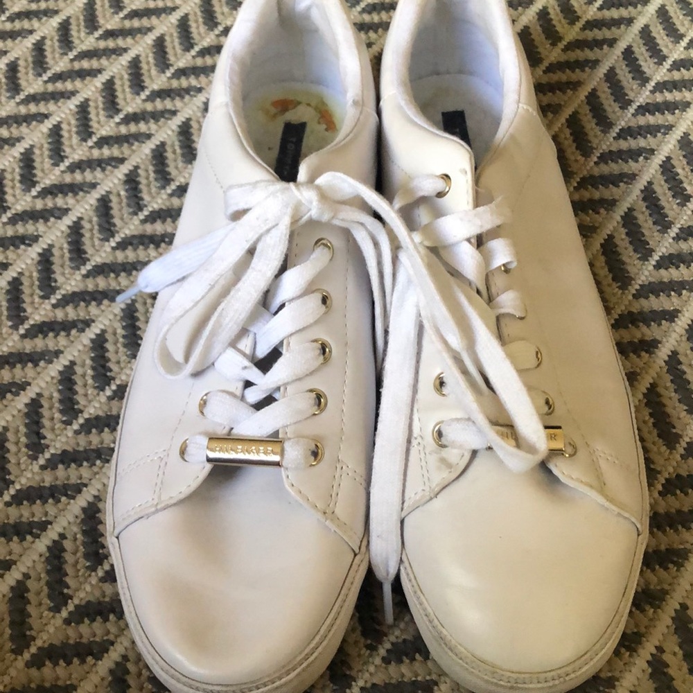White sneakers.